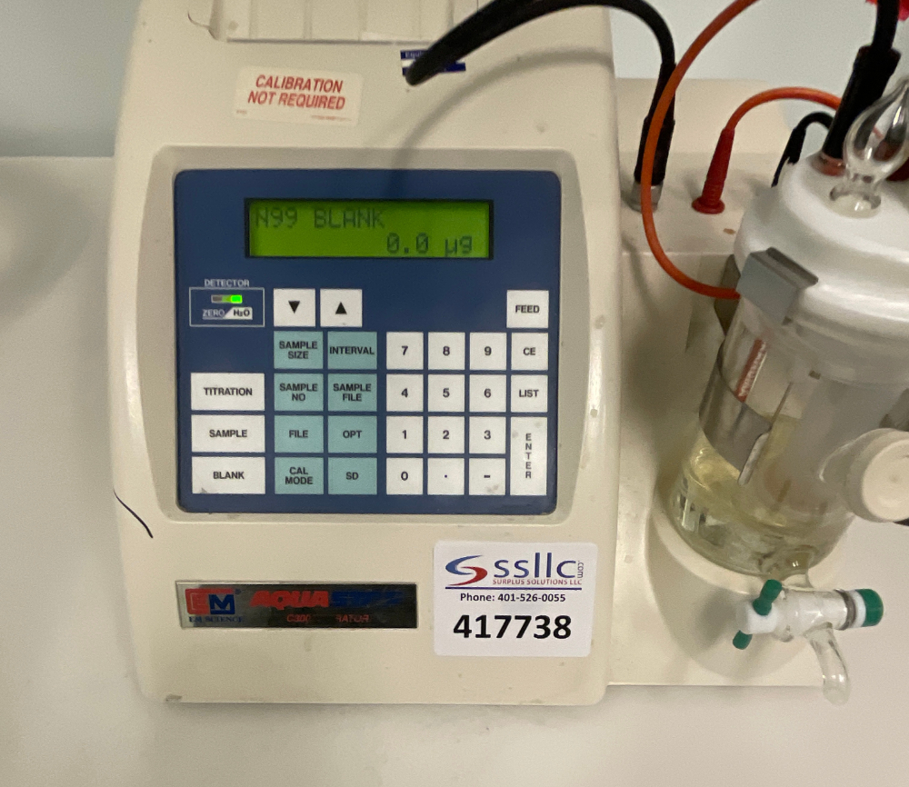 Image of EM Science AquaStar C300 Karl Fischer Titrator With Reaction Cell